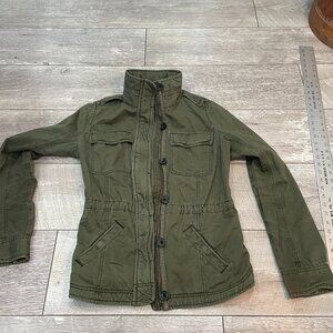 Abercrombie & Fitch green military-style utility jacket Unisex M